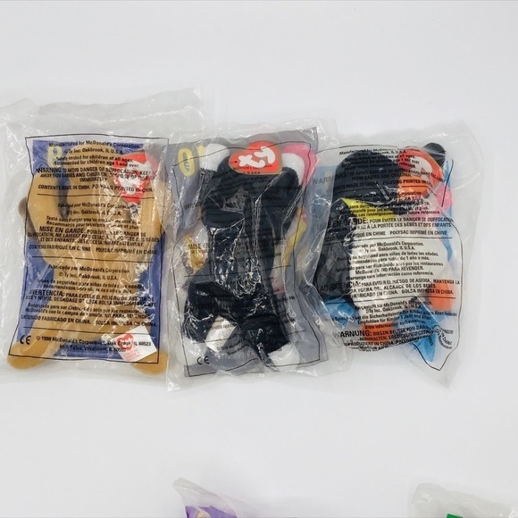 VINTAGE NEW in Package 1998 Lot Of 9 McDonald’s Happy Meal Toys TY Beanie Babies - Picture 8 of 10